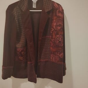 Elegant Burgundy Women's Jacket